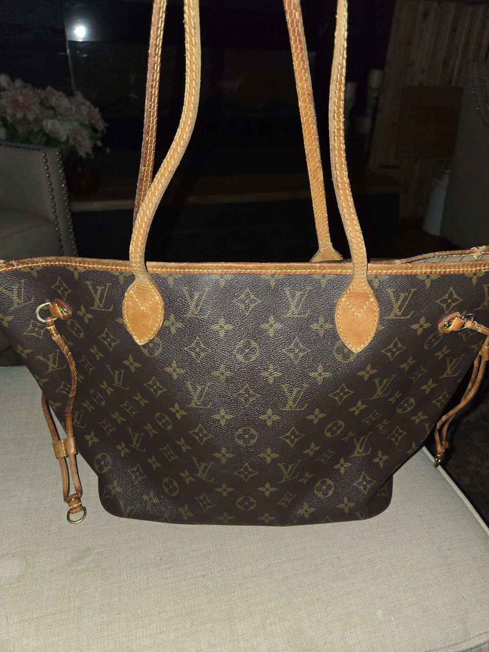 Louis Vuitton Monogram Neverfull Tote in Brown